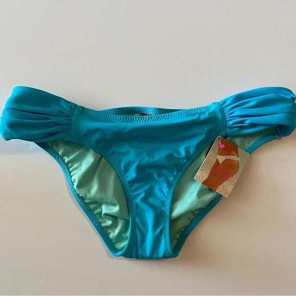 Victoria's Secret's Vintage Low Rise Bikini Bottom Blue Size XS Y2K - Picture 1 of 6